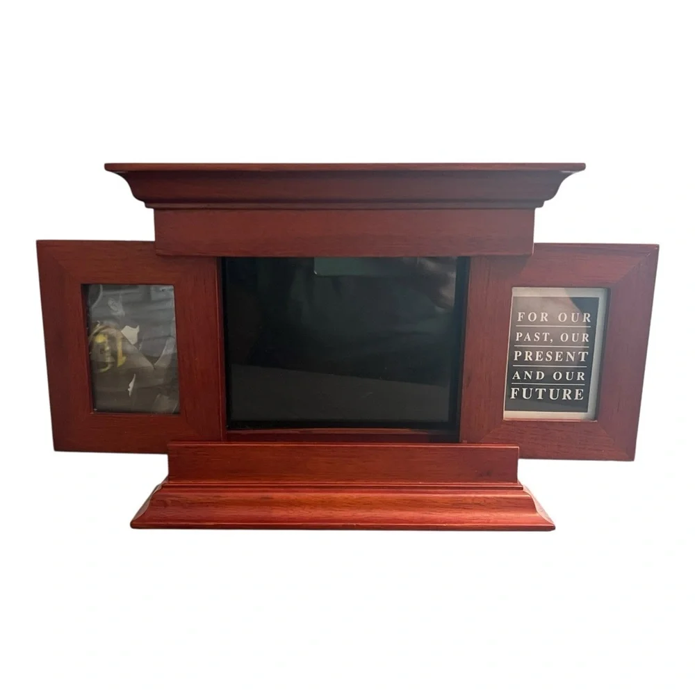 Wood Triple Photo Frame